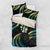 Hawaii Map Kanaka Maoli Bedding Set Fantastic Frangipani Chartreuse Cyan