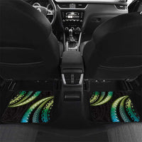 Hawaii Map Kanaka Maoli Car Mats Fantastic Frangipani Chartreuse Cyan