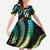 Hawaii Map Kanaka Maoli Family Matching Mermaid Dress and Hawaiian Shirt Fantastic Frangipani Chartreuse Cyan