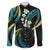 Hawaii Map Kanaka Maoli Family Matching Mermaid Dress and Hawaiian Shirt Fantastic Frangipani Chartreuse Cyan