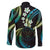 Hawaii Map Kanaka Maoli Family Matching Mermaid Dress and Hawaiian Shirt Fantastic Frangipani Chartreuse Cyan