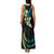 Hawaii Map Kanaka Maoli Family Matching Tank Maxi Dress and Hawaiian Shirt Fantastic Frangipani Chartreuse Cyan