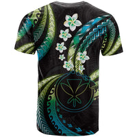 Hawaii Map Kanaka Maoli T Shirt Fantastic Frangipani Chartreuse Cyan