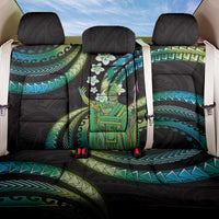 Hawaii King Kamehameha Back Car Seat Cover Fantastic Plumeria Chartreuse Cyan