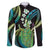 Hawaii King Kamehameha Family Matching Tank Maxi Dress and Hawaiian Shirt Fantastic Plumeria Chartreuse Cyan