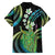 Hawaii King Kamehameha Hawaiian Shirt Fantastic Plumeria Chartreuse Cyan