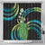 Hawaii King Kamehameha Shower Curtain Fantastic Plumeria Chartreuse Cyan