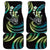 Hawaii Shaka Sign Car Mats Fantastic Frangipani Chartreuse Cyan