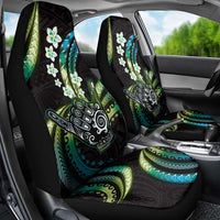 Hawaii Shaka Sign Car Seat Cover Fantastic Frangipani Chartreuse Cyan