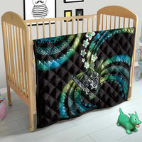 Hawaii Shaka Sign Quilt Fantastic Frangipani Chartreuse Cyan