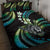 Hawaii Shaka Sign Quilt Bed Set Fantastic Frangipani Chartreuse Cyan
