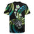 Hawaii Shaka Sign Rugby Jersey Fantastic Frangipani Chartreuse Cyan