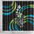Hawaii Shaka Sign Shower Curtain Fantastic Frangipani Chartreuse Cyan