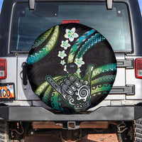 Hawaii Shaka Sign Spare Tire Cover Fantastic Frangipani Chartreuse Cyan