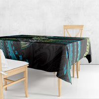 Hawaii Shaka Sign Tablecloth Fantastic Frangipani Chartreuse Cyan