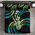 Hawaiian Ukulele Bedding Set Chartreuse Cyan Fantastic Plumeria