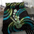 Hawaiian Ukulele Bedding Set Chartreuse Cyan Fantastic Plumeria
