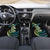 Hawaiian Ukulele Car Mats Chartreuse Cyan Fantastic Plumeria