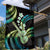 Hawaiian Ukulele Garden Flag Chartreuse Cyan Fantastic Plumeria