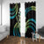Hawaiian Ukulele Window Curtain Chartreuse Cyan Fantastic Plumeria