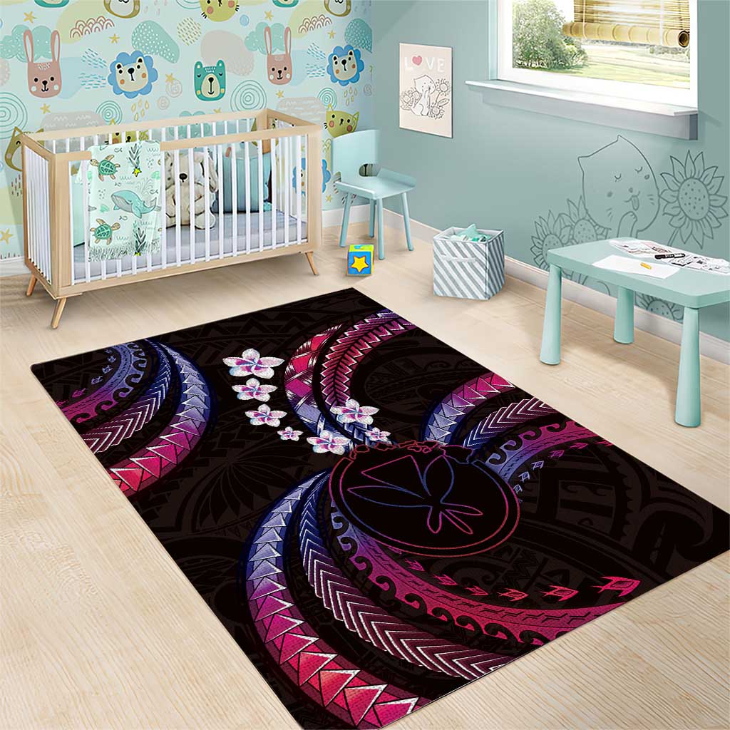 Hawaii Map Kanaka Maoli Area Rug Fantastic Frangipani Sweet Dream