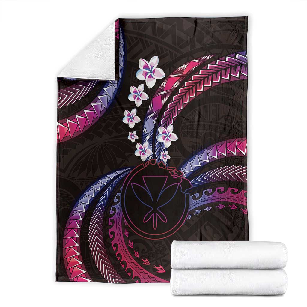 Hawaii Map Kanaka Maoli Blanket Fantastic Frangipani Sweet Dream