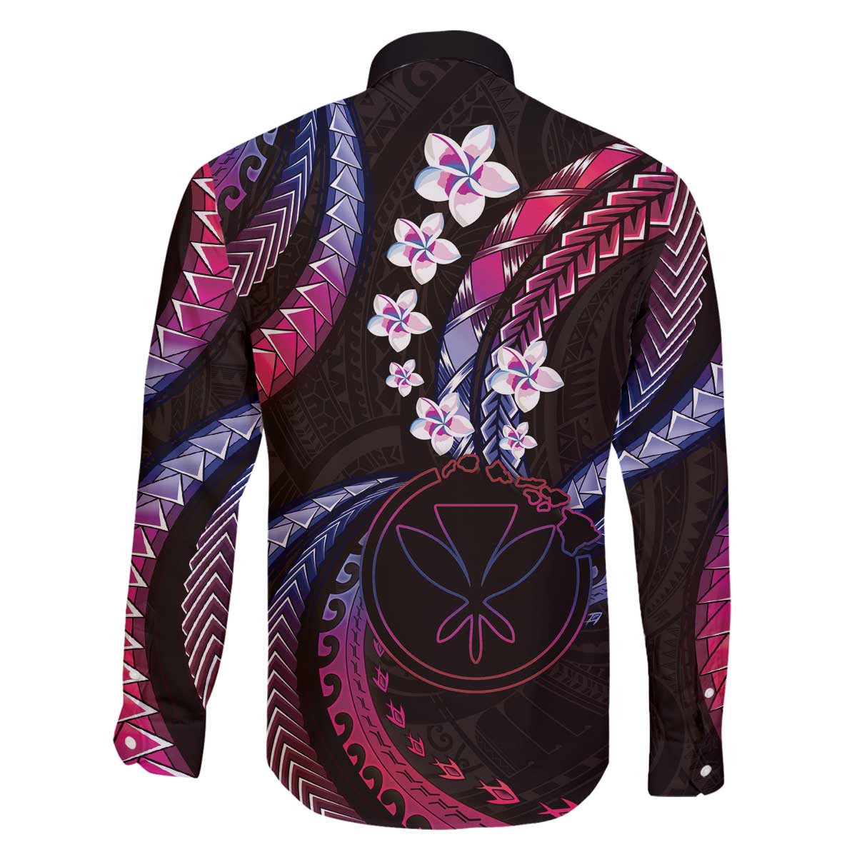 Hawaii Map Kanaka Maoli Family Matching Off The Shoulder Long Sleeve Dress and Hawaiian Shirt Fantastic Frangipani Sweet Dream