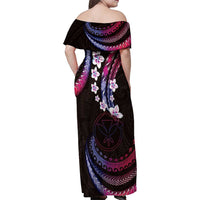 Hawaii Map Kanaka Maoli Family Matching Off Shoulder Maxi Dress and Hawaiian Shirt Fantastic Frangipani Sweet Dream LT01 - Polynesian Pride