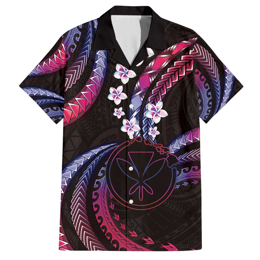 Hawaii Map Kanaka Maoli Family Matching Summer Maxi Dress and Hawaiian Shirt Fantastic Frangipani Sweet Dream LT01 Dad's Shirt - Short Sleeve Pink - Polynesian Pride
