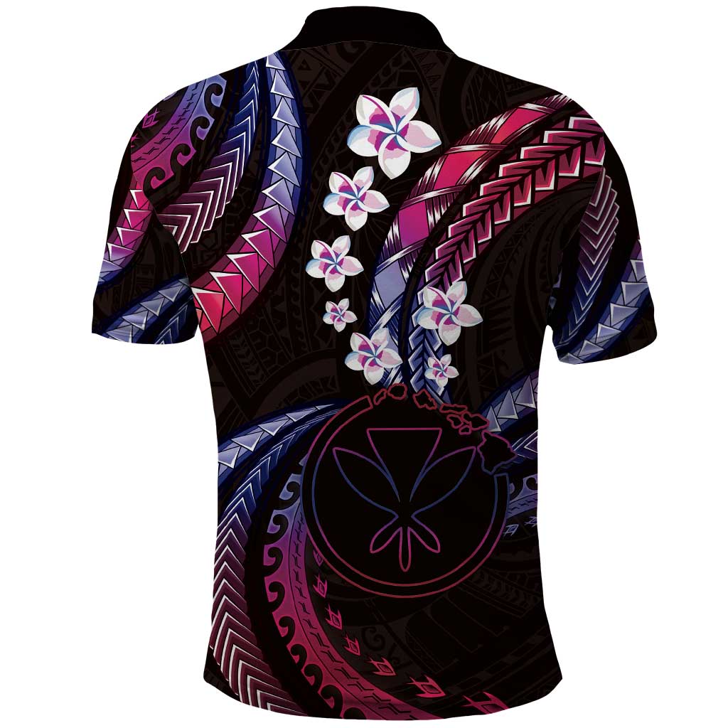 Hawaii Map Kanaka Maoli Polo Shirt Fantastic Frangipani Sweet Dream