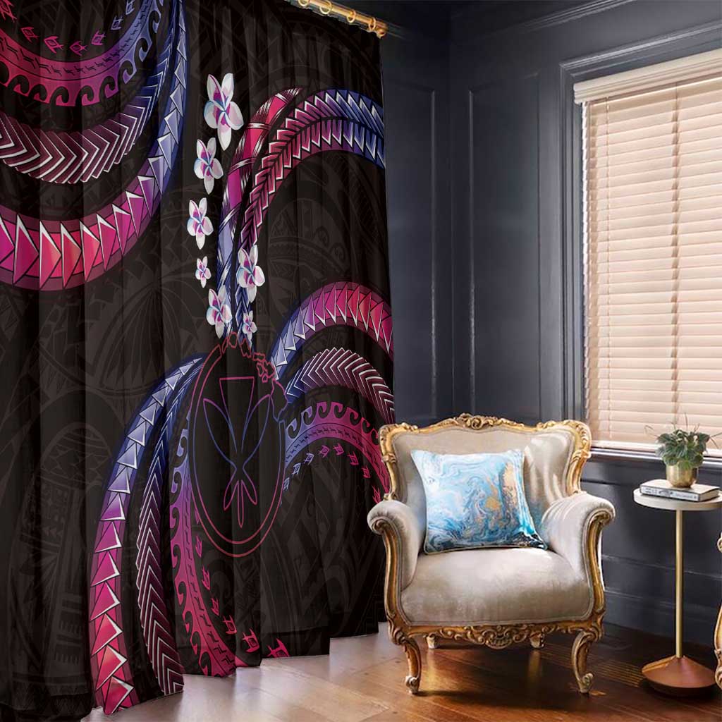 Hawaii Map Kanaka Maoli Window Curtain Fantastic Frangipani Sweet Dream