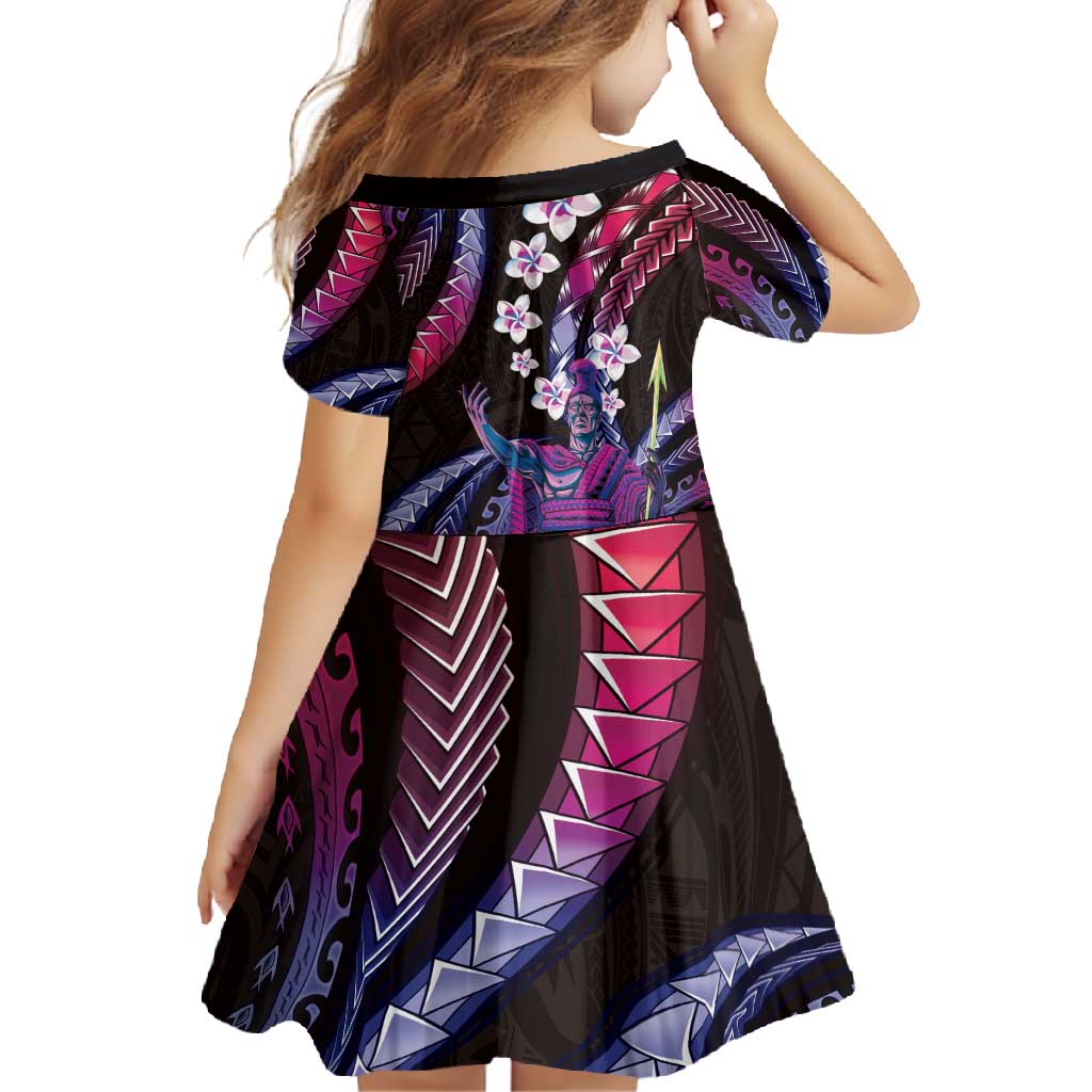 Hawaii King Kamehameha Family Matching Long Sleeve Bodycon Dress and Hawaiian Shirt Fantastic Plumeria Sweet Vibes