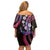 Hawaii King Kamehameha Family Matching Off Shoulder Short Dress and Hawaiian Shirt Fantastic Plumeria Sweet Vibes