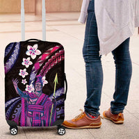 Hawaii King Kamehameha Luggage Cover Fantastic Plumeria Sweet Vibes