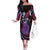 Hawaii King Kamehameha Off The Shoulder Long Sleeve Dress Fantastic Plumeria Sweet Vibes