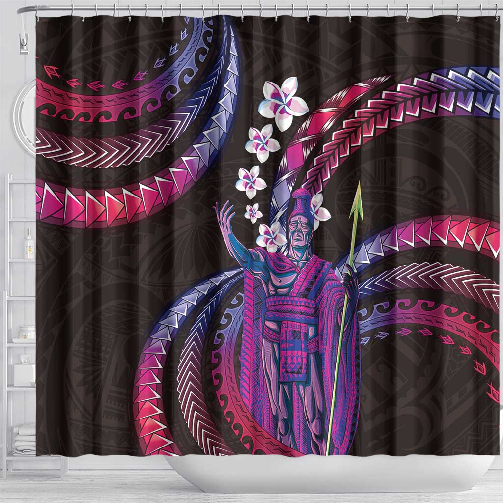 Hawaii King Kamehameha Shower Curtain Fantastic Plumeria Sweet Vibes