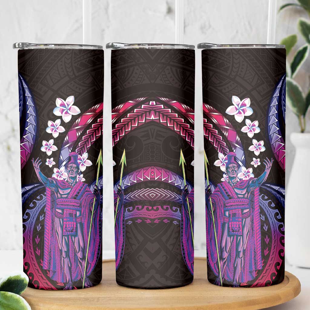 Hawaii King Kamehameha Skinny Tumbler Fantastic Plumeria Sweet Vibes