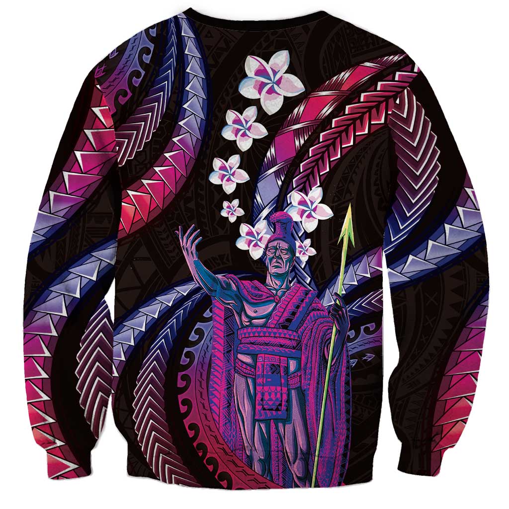 Hawaii King Kamehameha Sweatshirt Fantastic Plumeria Sweet Vibes