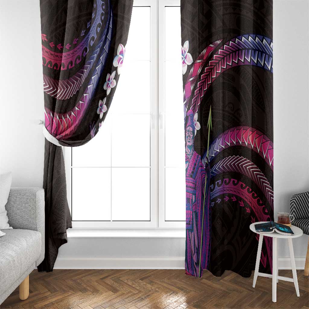 Hawaii King Kamehameha Window Curtain Fantastic Plumeria Sweet Vibes