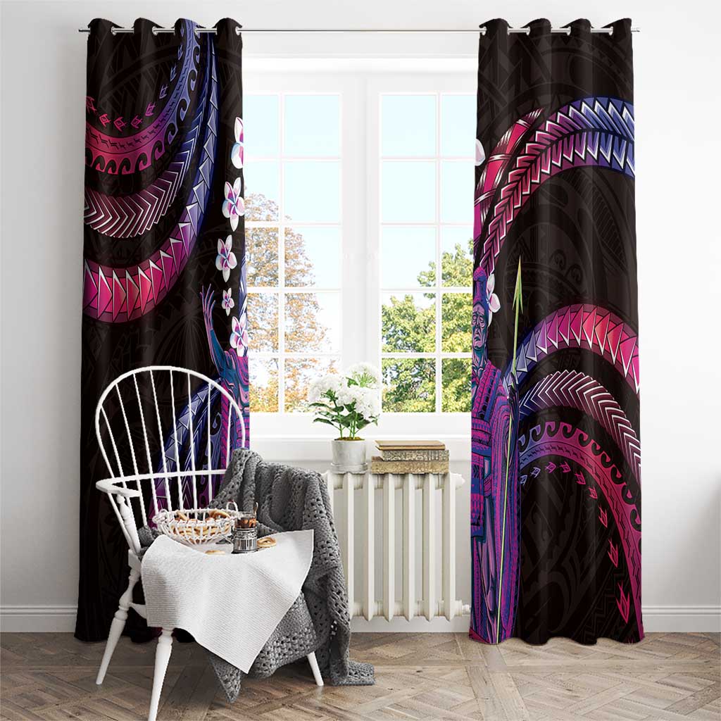 Hawaii King Kamehameha Window Curtain Fantastic Plumeria Sweet Vibes
