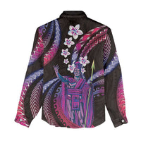 Hawaii King Kamehameha Women Casual Shirt Fantastic Plumeria Sweet Vibes