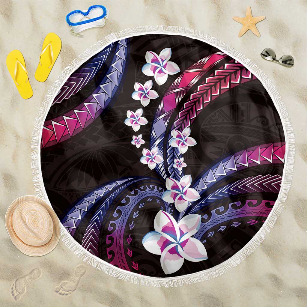Hawaii Plumeria Beach Blanket Sweet Gradient Polynesian Pattern