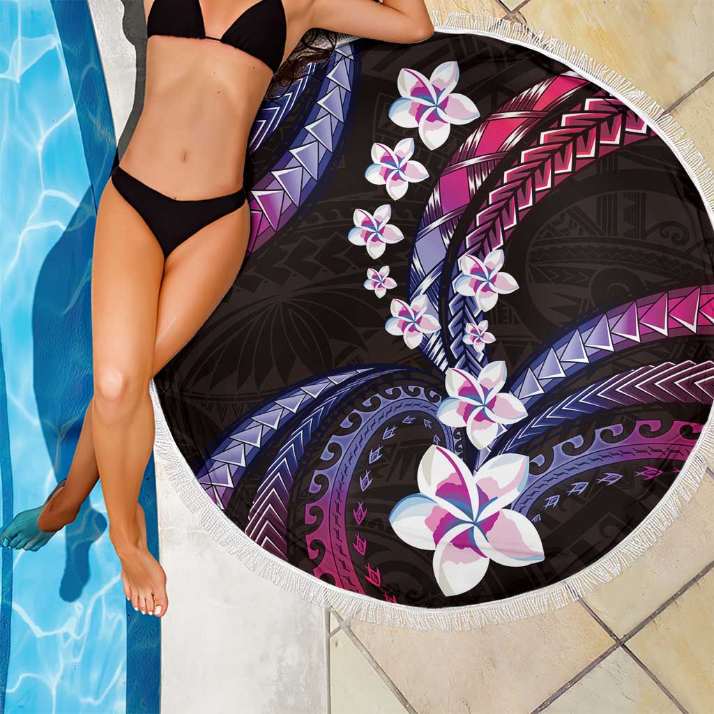 Hawaii Plumeria Beach Blanket Sweet Gradient Polynesian Pattern