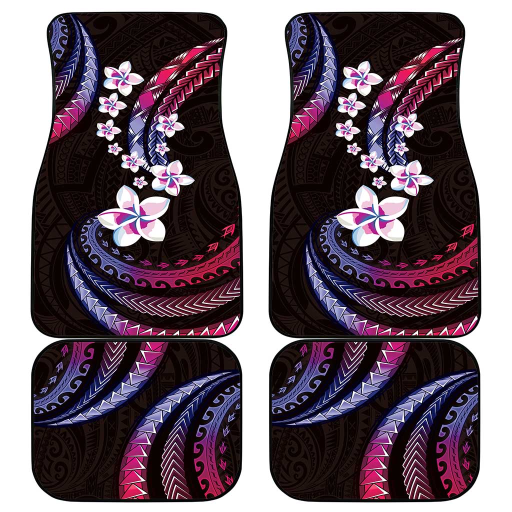 Hawaii Plumeria Car Mats Sweet Gradient Polynesian Pattern