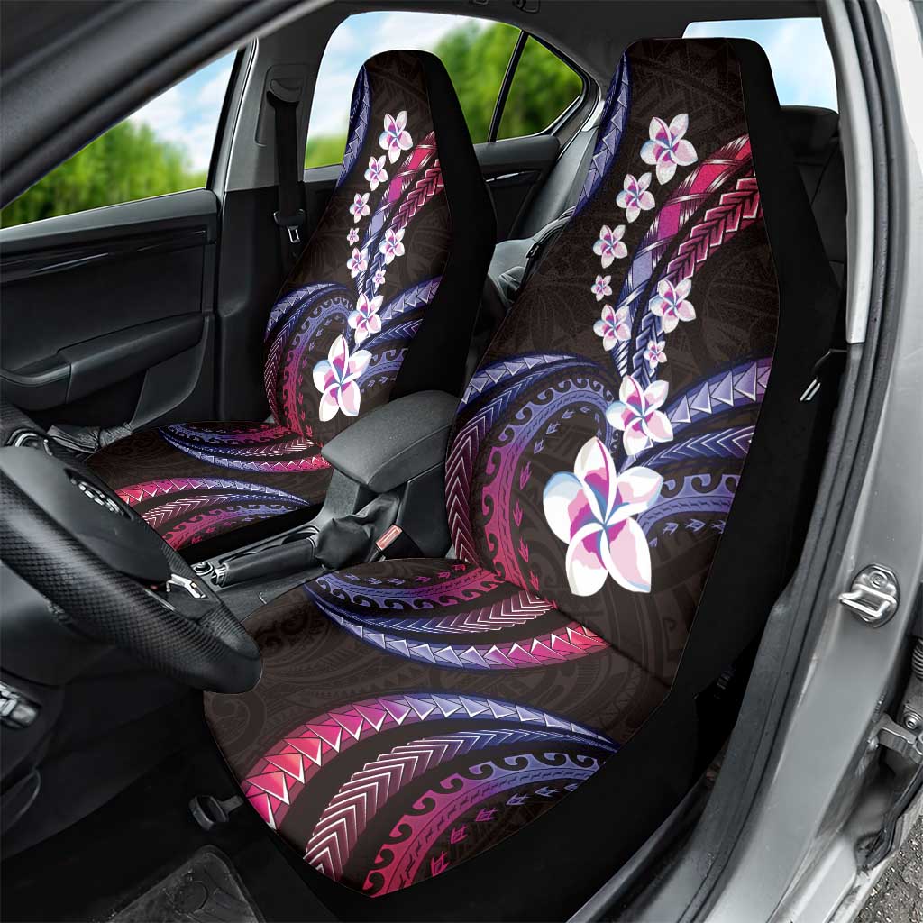 Hawaii Plumeria Car Seat Cover Sweet Gradient Polynesian Pattern