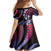 Hawaii Plumeria Family Matching Long Sleeve Bodycon Dress and Hawaiian Shirt Sweet Gradient Polynesian Pattern