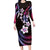 Hawaii Plumeria Family Matching Long Sleeve Bodycon Dress and Hawaiian Shirt Sweet Gradient Polynesian Pattern