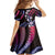 Hawaii Plumeria Family Matching Off The Shoulder Long Sleeve Dress and Hawaiian Shirt Sweet Gradient Polynesian Pattern