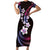 Hawaii Plumeria Family Matching Short Sleeve Bodycon Dress and Hawaiian Shirt Sweet Gradient Polynesian Pattern