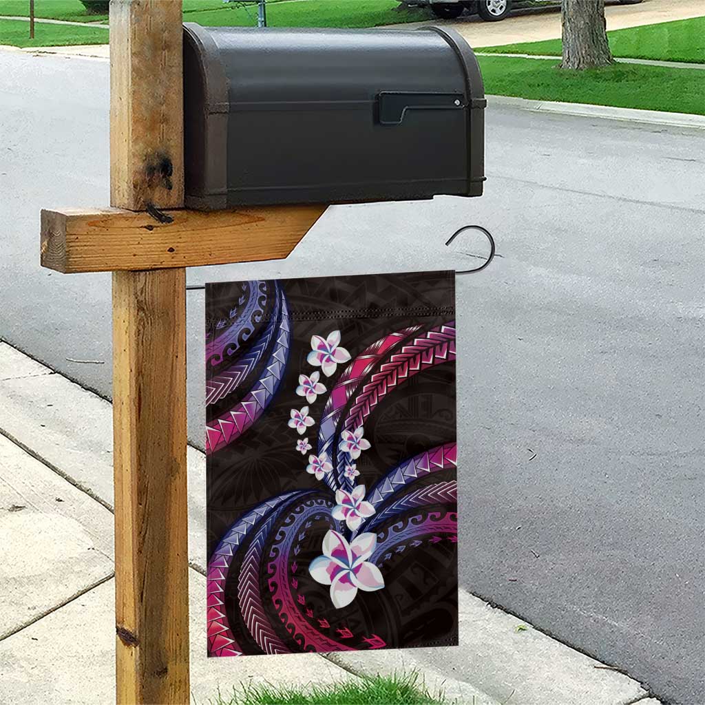 Hawaii Plumeria Garden Flag Sweet Gradient Polynesian Pattern